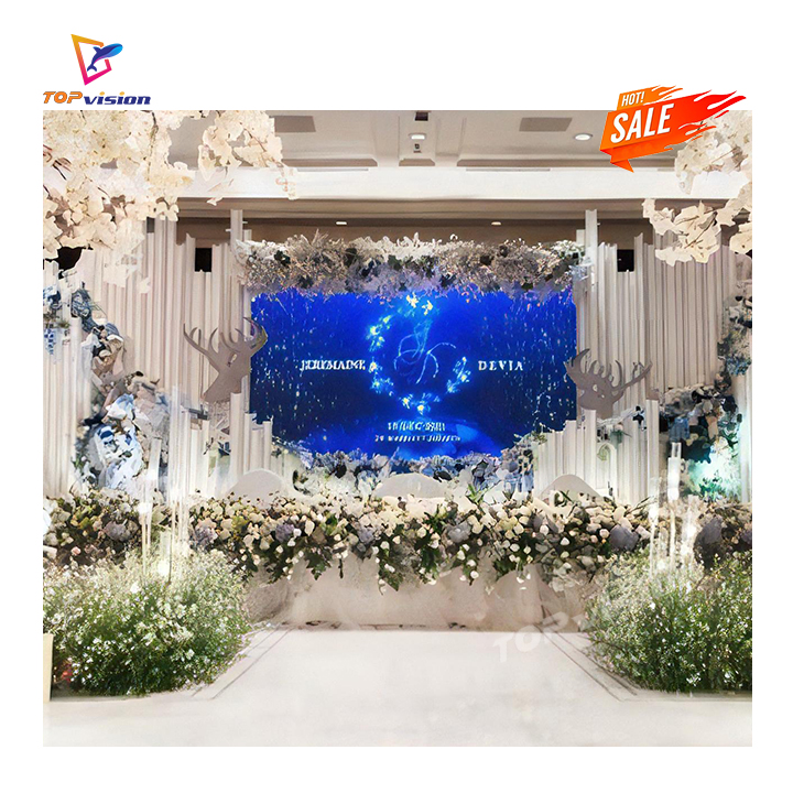 Topvision High Definition High Resolution Wedding Decoration Event Equipment Party Led Wall Screen Panels Display