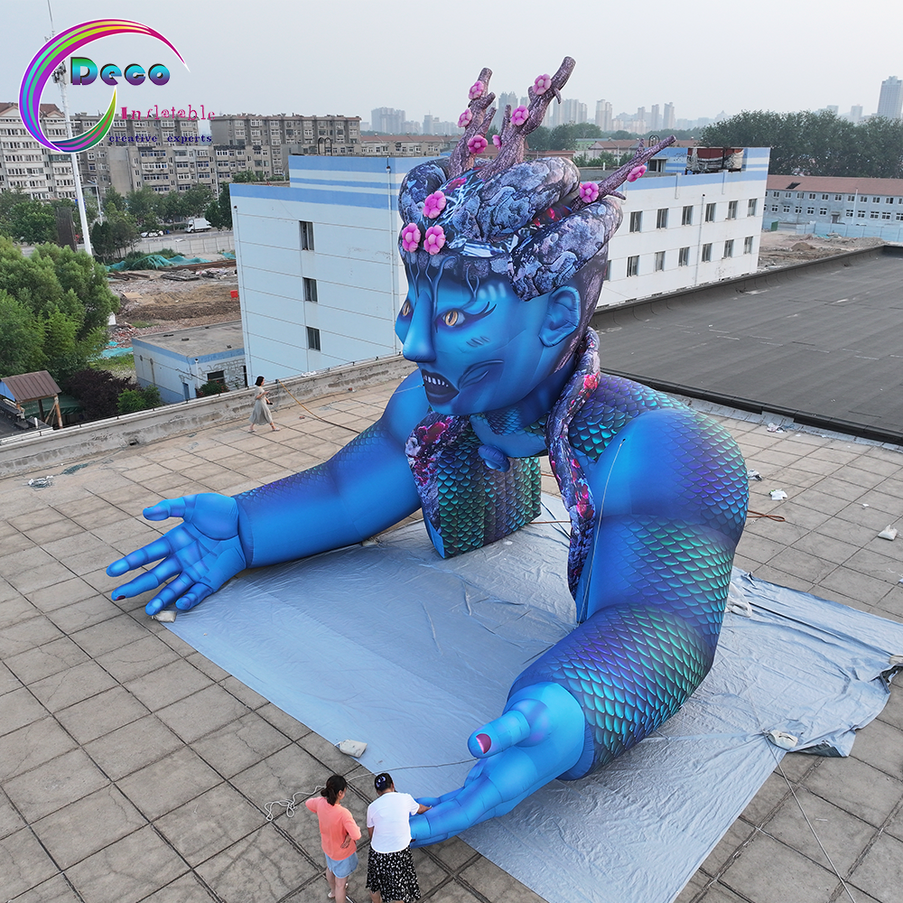 Blue Giant Custom Hugging Arch Inflatable 6m Wide and 4.5m High for Outdoor Events Party Decorations for Advertising Promotion